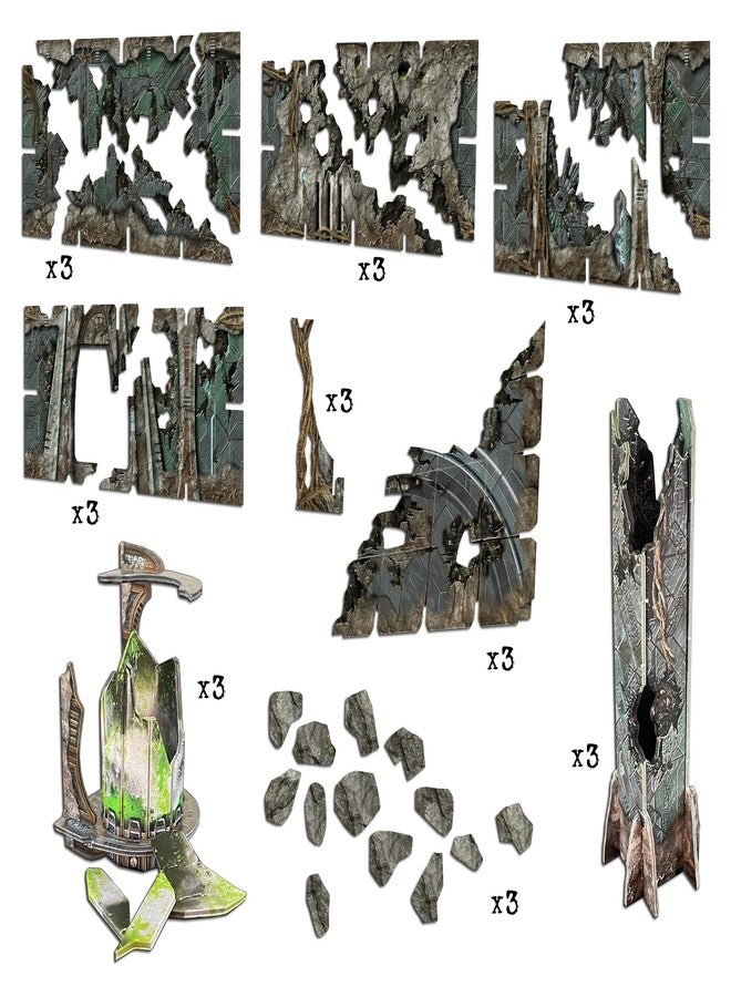 Battle Systems - Modular Tabletop 3D Gaming Sci-Fi Terrain - Perfect for 28mm-35mm Miniatures and Figures - No Painting Required - Science Fiction Aliens 40K Wargame (Trader Encampment) - Image 5